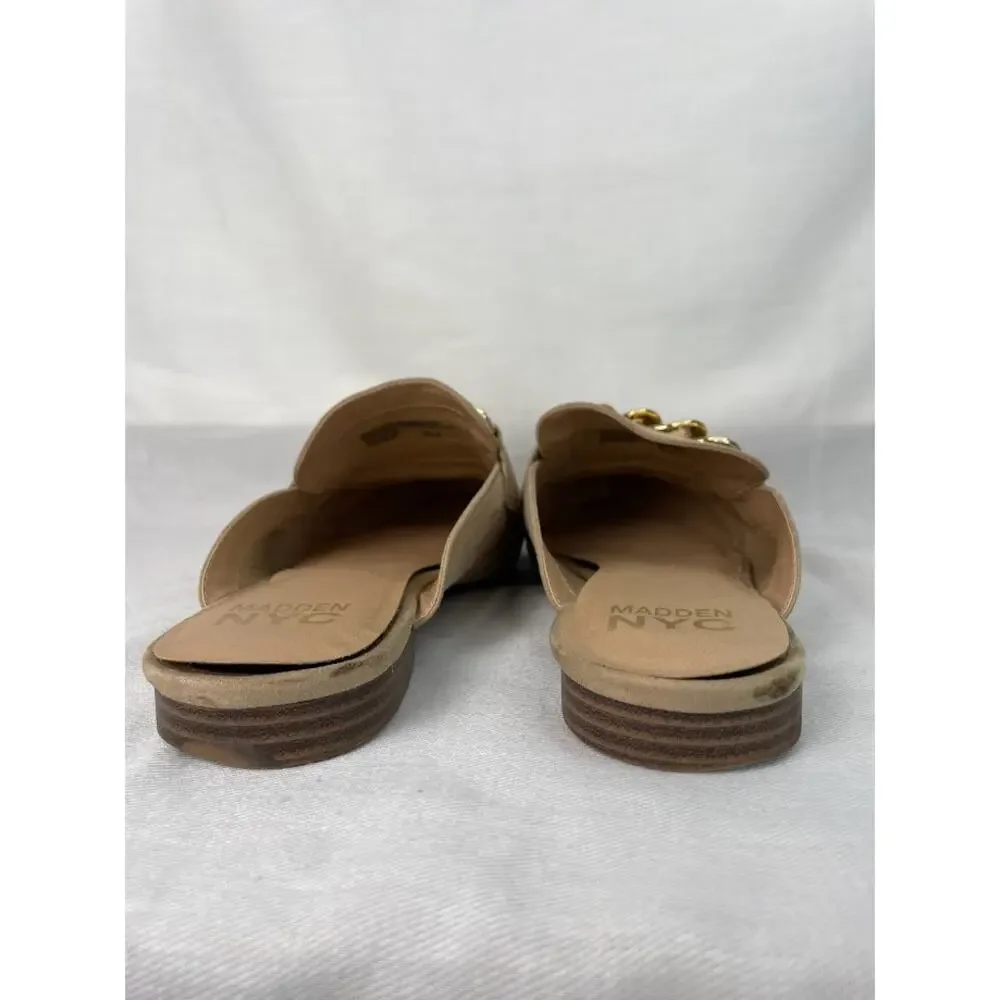 Faux Suede Loafers Womens 10 Slip on Camel Tan Dress Shoes Penny Loafer Flats